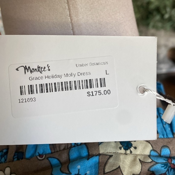 MONKEE''S OF MOUNT PLEASANT GRACE HOLIDAY MOLLY DRESS RUFFLE MODEST LARGE NEW - Picture 6 of 7